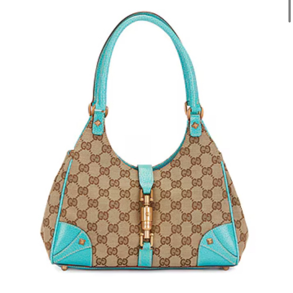Gucci Brown and Blue Handbag